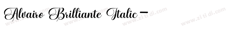 Alvairo Brilliante Italic字体转换